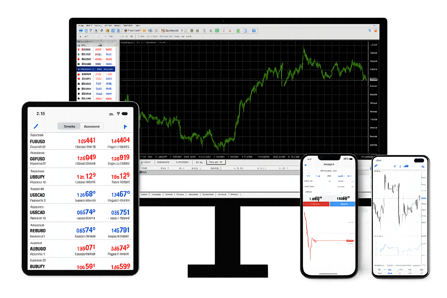 MetaTrader 4 下载版本与设备选择界面